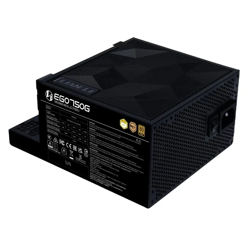 Power Supply-LIAN LI-EDGE GOLD 750-750 Watts-Efficiency 80 PLUS GOLD-PFC Active-G9P.EG0750G.B000.EU