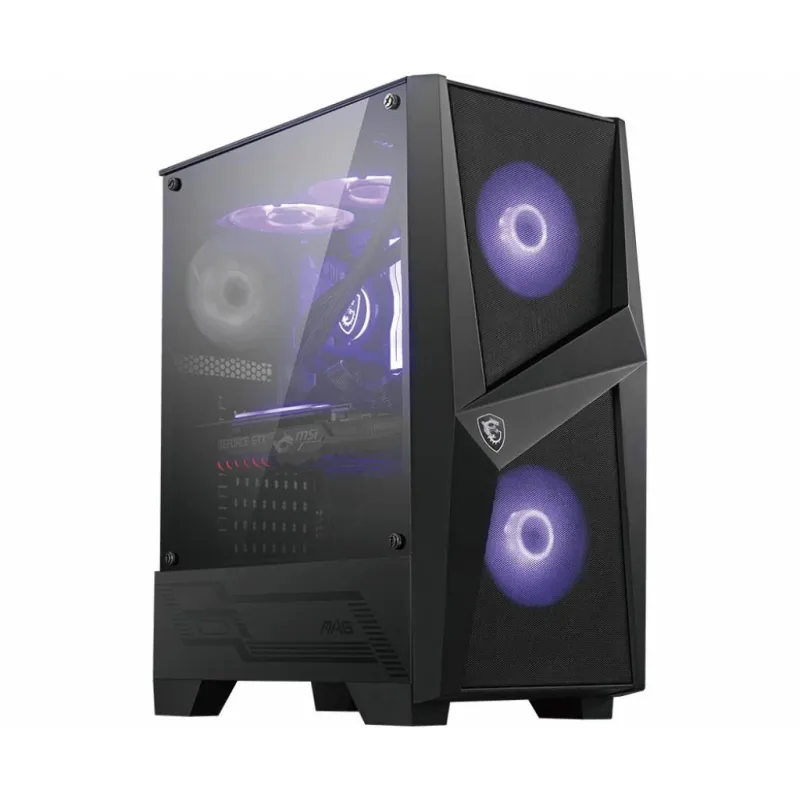 Case-MSI-MAG FORGE 100M-MidiTower-Not included-ATX-MicroATX-MiniITX-Colour Black-MAGFORGE100M