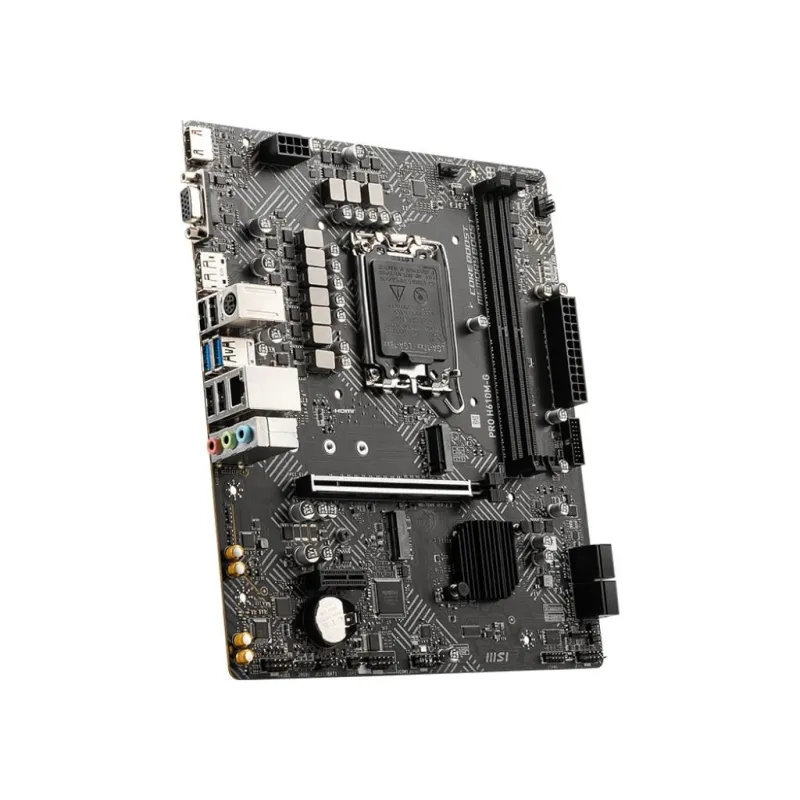 Mainboard-MSI-PRO H610M-G-Intel H610-LGA 1700-micro ATX-RAM DDR5-SDRAM-2xSlots-1xPCI Express x1 slots-1xPCI Express x16