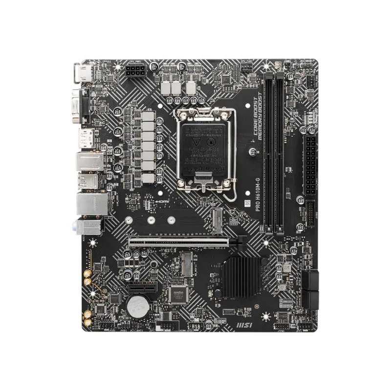 Mainboard-MSI-PRO H610M-G-Intel H610-LGA 1700-micro ATX-RAM DDR5-SDRAM-2xSlots-1xPCI Express x1 slots-1xPCI Express x16