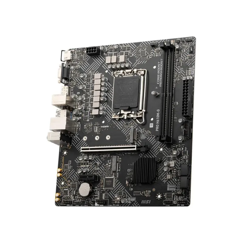 Mainboard-MSI-PRO H610M-G-Intel H610-LGA 1700-micro ATX-RAM DDR5-SDRAM-2xSlots-1xPCI Express x1 slots-1xPCI Express x16