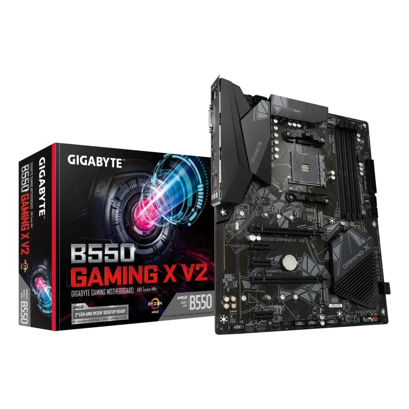 Mainboard-GIGABYTE-AMD B550-SAM4-ATX-Memory DDR4-Memory slots 4-3xPCI-Express 3.0 1x-1xPCI-Express 3.0 2x-1xPCI-Express 4.0