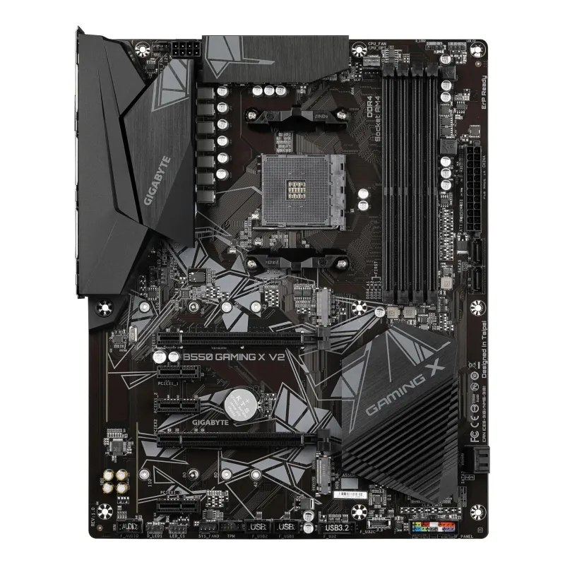 Mainboard-GIGABYTE-AMD B550-SAM4-ATX-Memory DDR4-Memory slots 4-3xPCI-Express 3.0 1x-1xPCI-Express 3.0 2x-1xPCI-Express 4.0