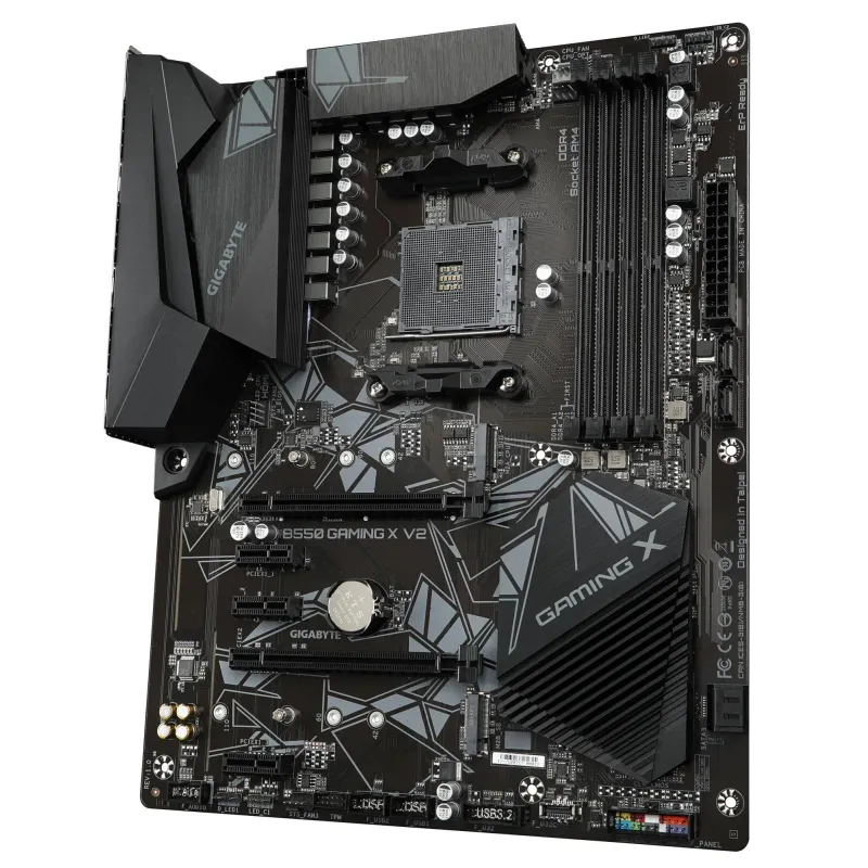Mainboard-GIGABYTE-AMD B550-SAM4-ATX-Memory DDR4-Memory slots 4-3xPCI-Express 3.0 1x-1xPCI-Express 3.0 2x-1xPCI-Express 4.0