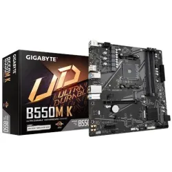Gigabyte - B550M K 1.0 M-B - Processor family AMD - Processor socket AM4 - DDR4 DIMM - Memory slots 4 - Supported hard disk