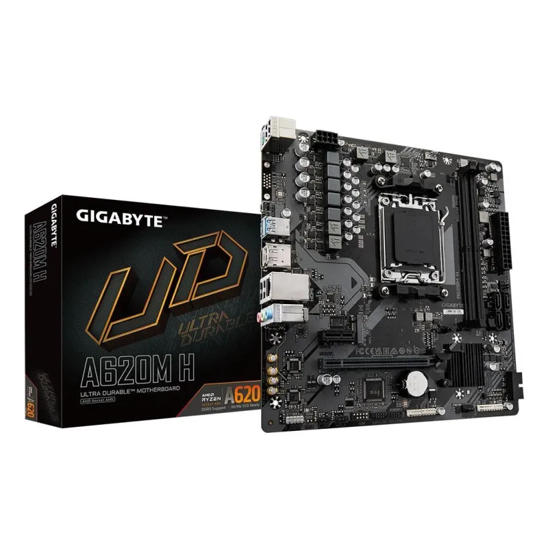 Mainboard-GIGABYTE-AMD A620A-SAM5-Micro-ATX-Memory DDR5-Memory slots 2-A620MH2.2
