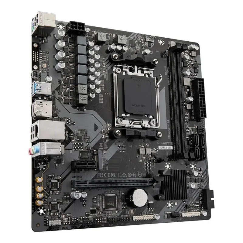 Mainboard-GIGABYTE-AMD A620A-SAM5-Micro-ATX-Memory DDR5-Memory slots 2-A620MH2.2