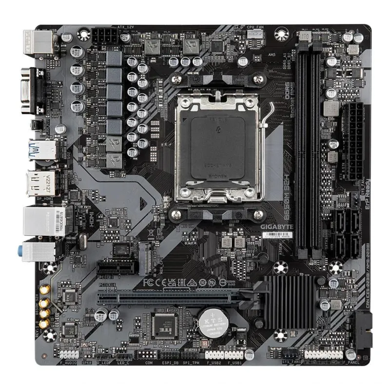 Gigabyte - B650M S2H 1.0 M-B - Processor family AMD - Processor socket AM5 - DDR5 DIMM - Memory slots 2 - Supported hard disk