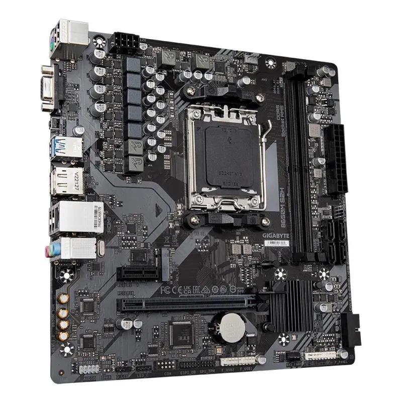 Gigabyte - B650M S2H 1.0 M-B - Processor family AMD - Processor socket AM5 - DDR5 DIMM - Memory slots 2 - Supported hard disk