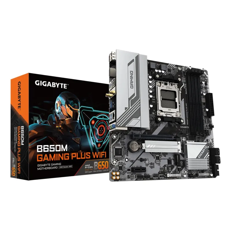 Mainboard-GIGABYTE-AMD B650-SAM5-Micro-ATX-Memory DDR5-Memory slots 4-B650MGAMINGPLUSWF1.3
