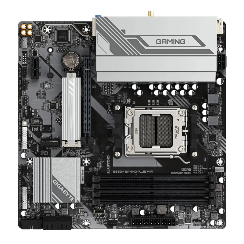 Mainboard-GIGABYTE-AMD B650-SAM5-Micro-ATX-Memory DDR5-Memory slots 4-B650MGAMINGPLUSWF1.3