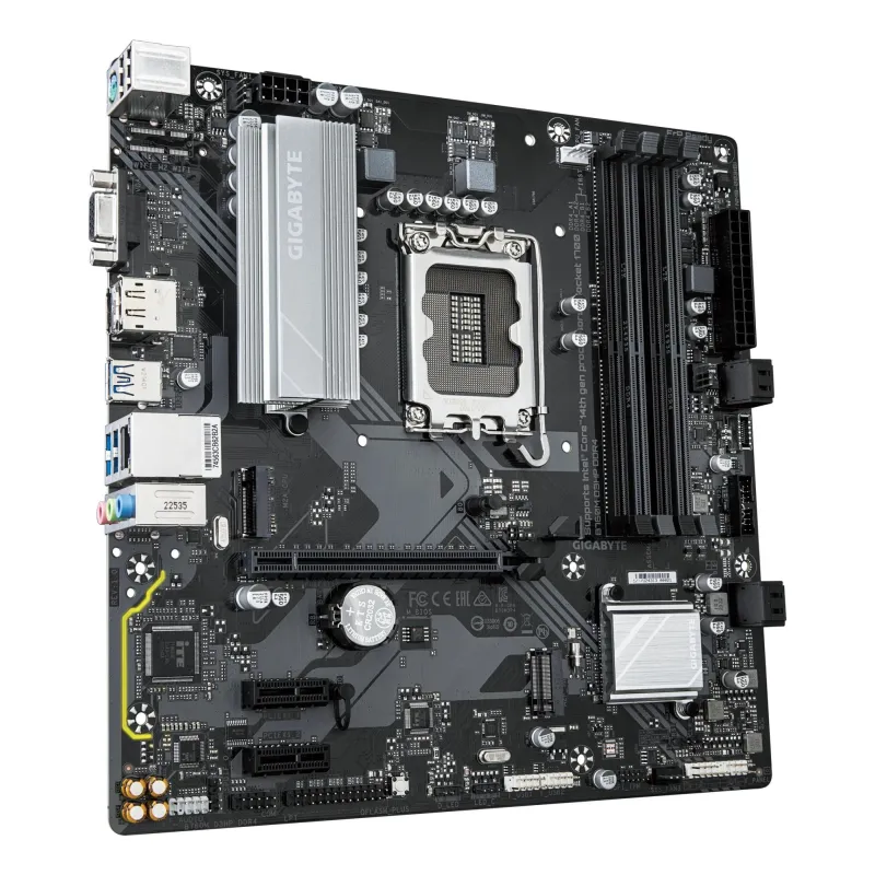 Mainboard-GIGABYTE-Intel B760 Express-LGA1700-Micro-ATX-Memory DDR4-Memory slots 4-2xPCI-Express 3.0 1x-1xPCI-Express 4.0