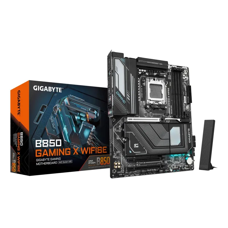 Gigabyte B850 GAMING X WIFI6E - Processor family AMD - Processor socket AM5 - DDR5 - Supported hard disk drive interfaces SATA,