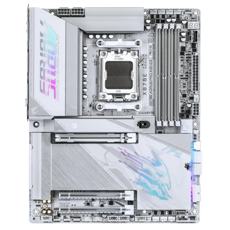 Mainboard-GIGABYTE-AMD X870E-Socket AM5-ATX-RAM DDR5-SDRAM-4xSlots-Wi-Fi Yes-Bluetooth Yes-4xNumber of M.2 ,M, slots-X870E A PRO