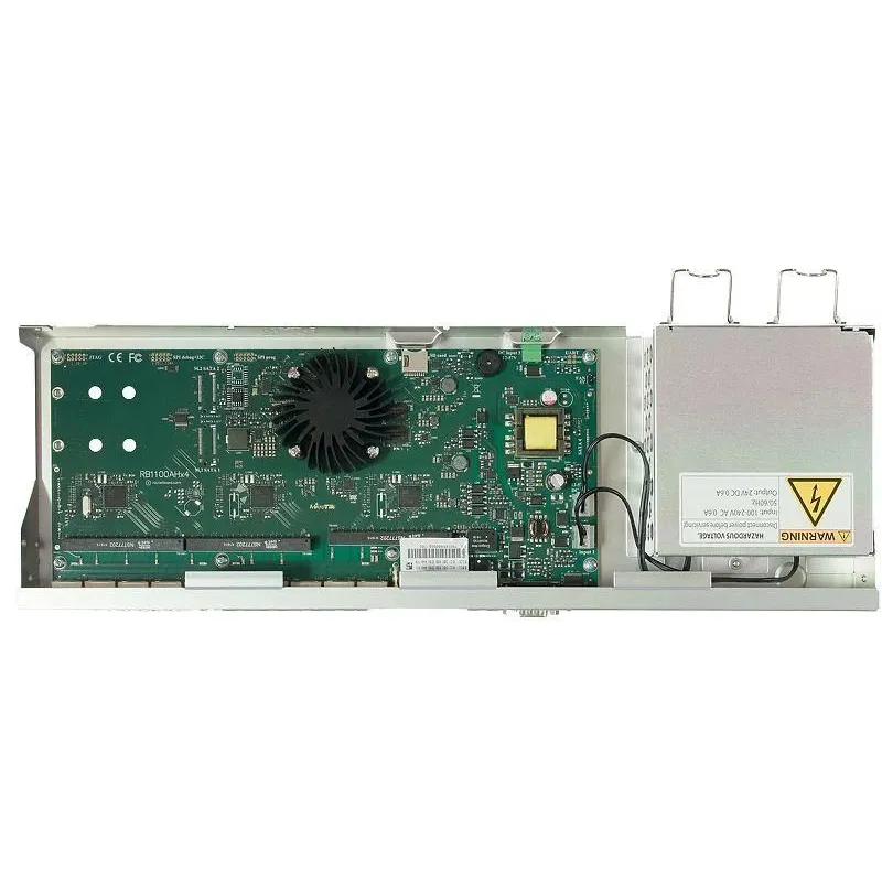 Mikrotik Wired Ethernet Router RB1100x4, 1U Rackmount, Quad core 1.4GHz CPU, 1 GB RAM, 128 MB, 13xGigabit LAN, 1xSerial console