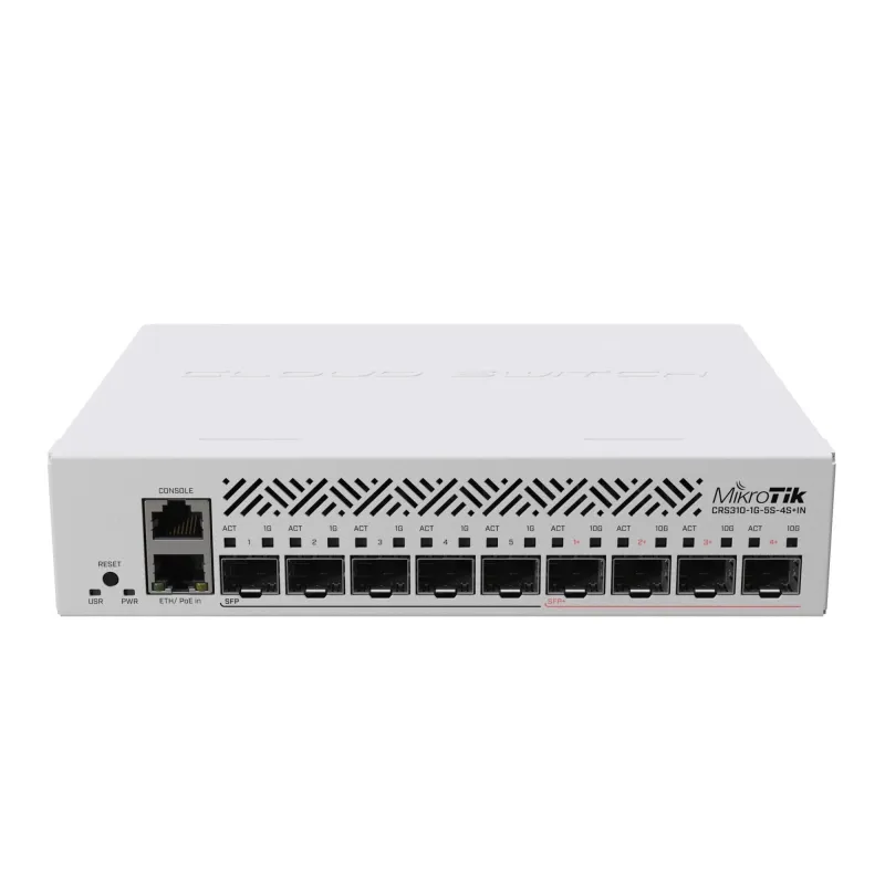Switch-MIKROTIK-CRS310-1G-5S-4S+IN-Type L3-PoE ports 1-CRS310-1G-5S-4S+IN