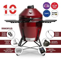Grils Kamado Bono GRANDE EVO 25. sarkana. 80 cm