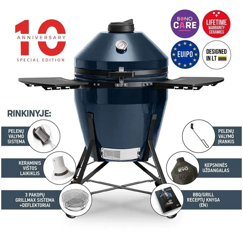 Grils Kamado Bono GRANDE EVO 25. zila. 80 cm