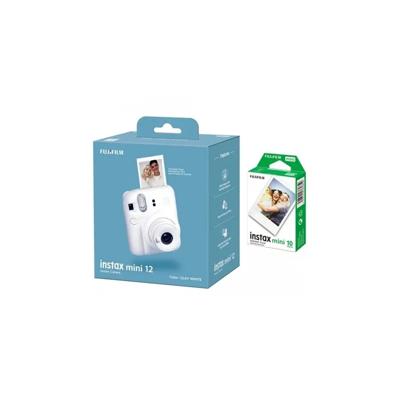 Camera instant w-10sh glossy-instax mini 12 white fujifilm