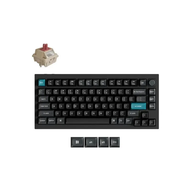 Keyboard wrl q1 ultra-black q1u-m1 keychron