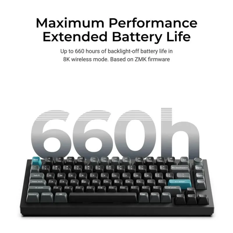 Keyboard wrl q1 ultra-black q1u-m1 keychron