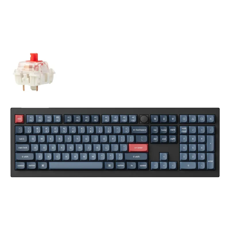 Keyboard wrl v6 max-carbon black v6m-d1 keychron