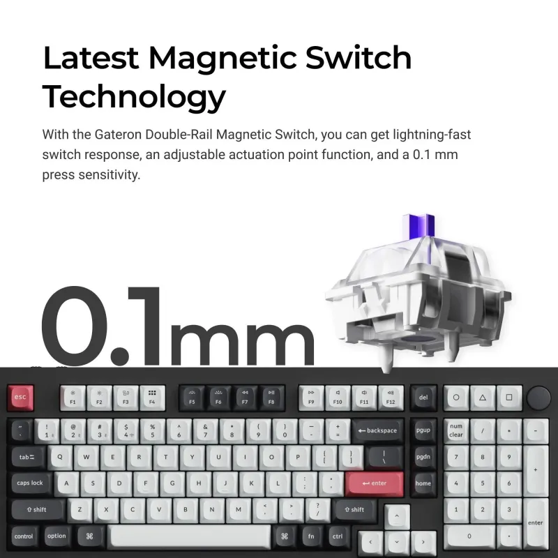 Keyboard wrl q5 he rgb-shell white q5h-p1 keychron