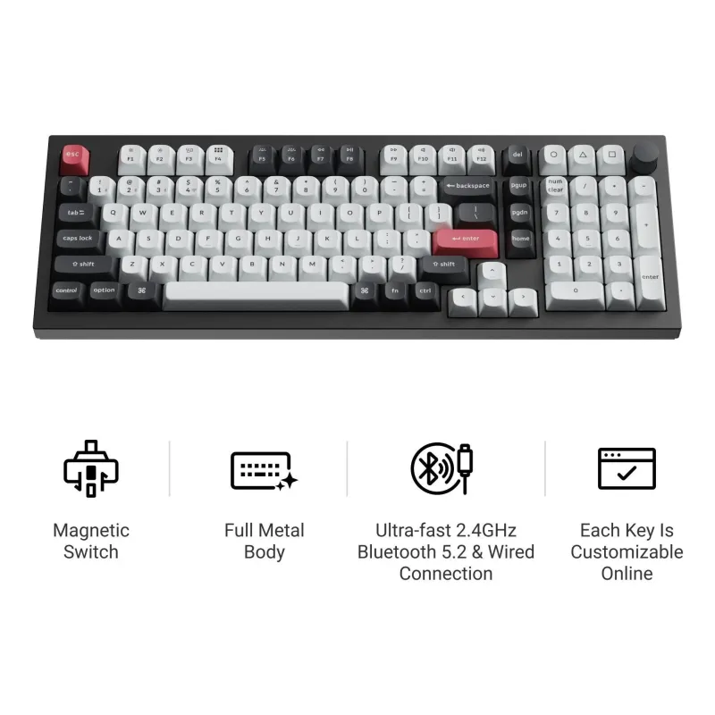 Keyboard wrl q5 he rgb-shell white q5h-p1 keychron