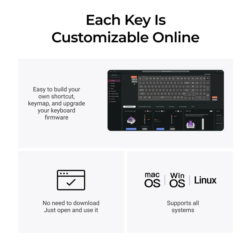 Keyboard wrl q5 he rgb-shell white q5h-p1 keychron