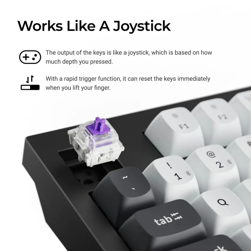 Keyboard wrl q5 he rgb-shell white q5h-p1 keychron