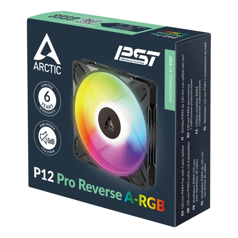 Case fan 120mm p12 pro a-rgb-black acfan00322a arctic