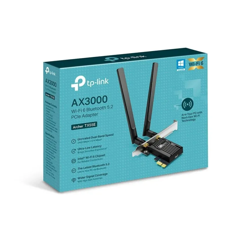Wrl adapter 3000mbps pcie-archer tx55e tp-link