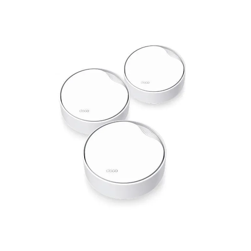 Wireless Router-TP-LINK-Wireless Router-3-pack-3000 Mbps-Mesh-Wi-Fi 6-1x10-100-1000M-1x2.5GbE-DHCP-DECOX50-POE,3-PACK,
