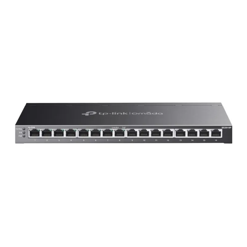 Switch-TP-LINK-Omada-TL-SG2016P-16x10Base-T - 100Base-TX - 1000Base-T-PoE+ ports 8-120 Watts-TL-SG2016P