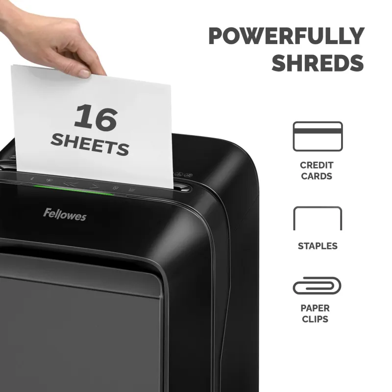 Shredder powershred lx210-black 5502501 fellowes