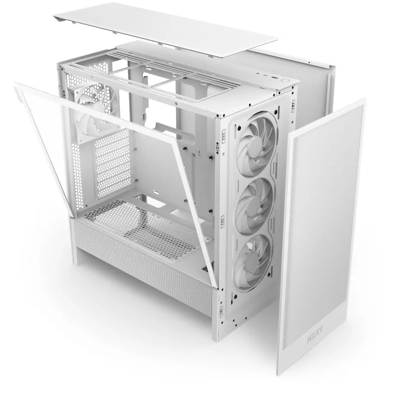 Case-NZXT-H5 Flow-MidiTower-Case product features Transparent panel-Not included-ATX-EATX-MicroATX-MiniITX-Colour