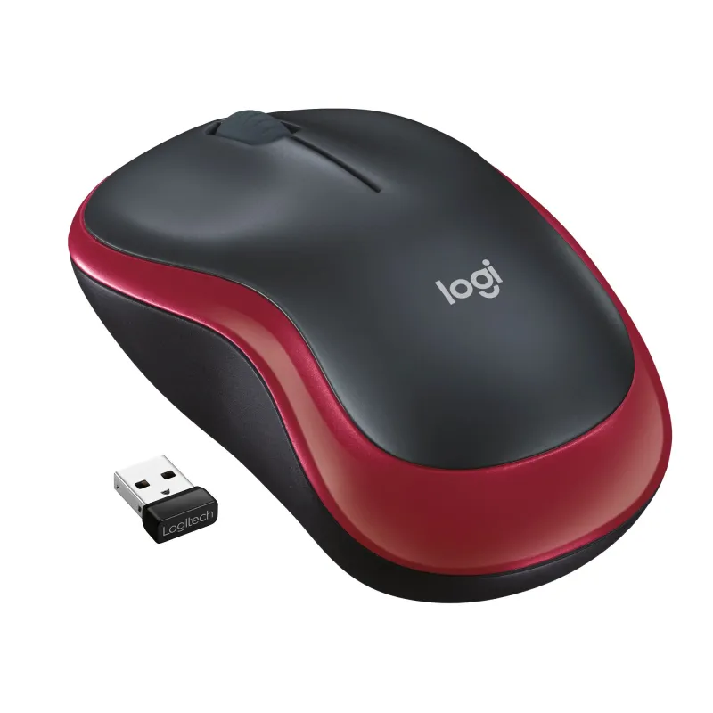 Mouse usb optical cordl. m185-red 910-002240 logitech