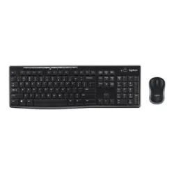 Logitech MK270 - Keyboard and Mouse Set - Wireless - US - Black