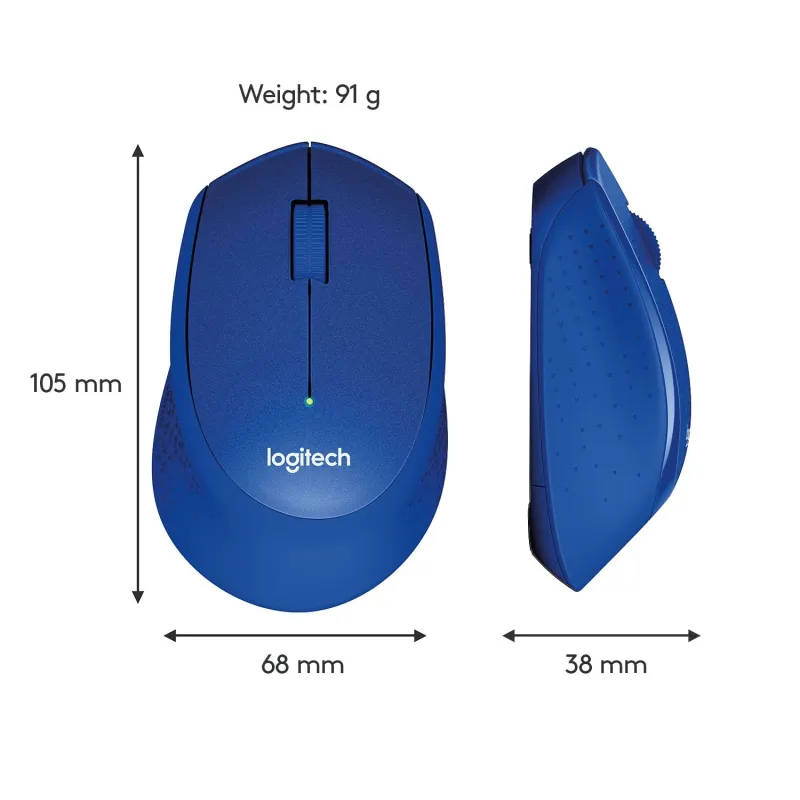Mouse usb optical wrl m330-silent bl 910-004910 logitech