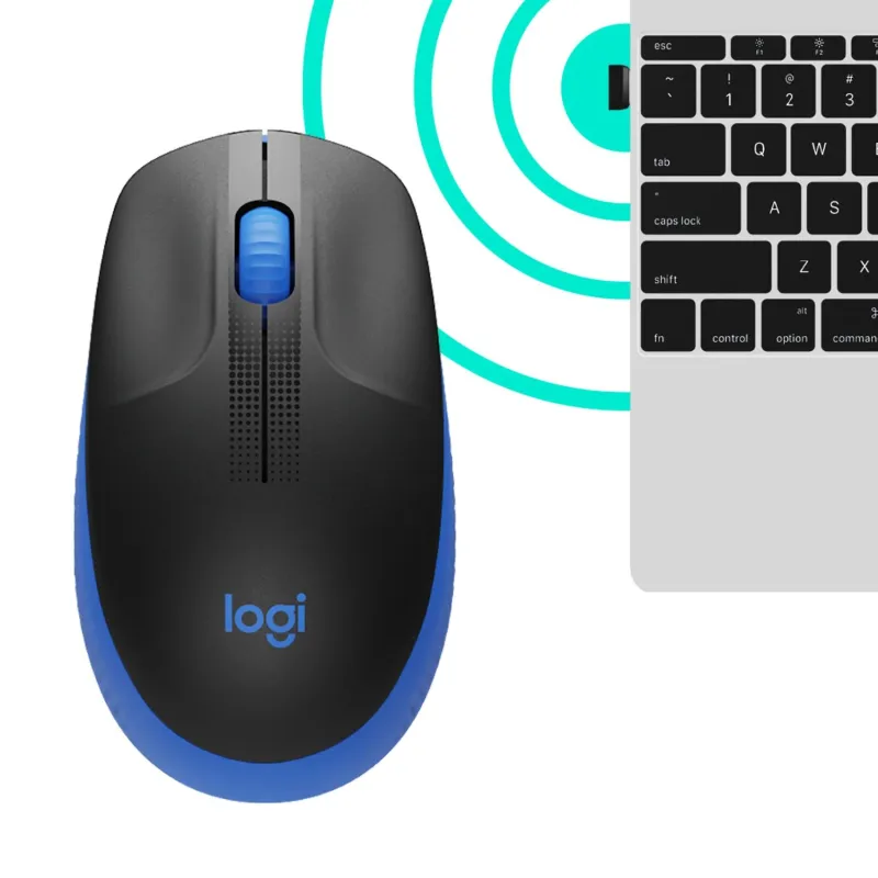 Mouse usb optical wrl m190-blue 910-005907 logitech