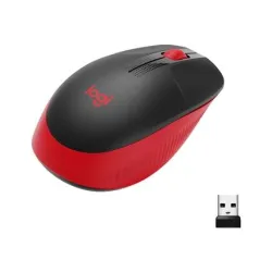 Logitech - Full size Mouse - M190 - Wireless - USB - Red