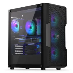 Case-ENDORFY-Regnum 400 ARGB-MidiTower-Case product features Transparent panel-Not included-ATX-MicroATX-MiniITX-Colour