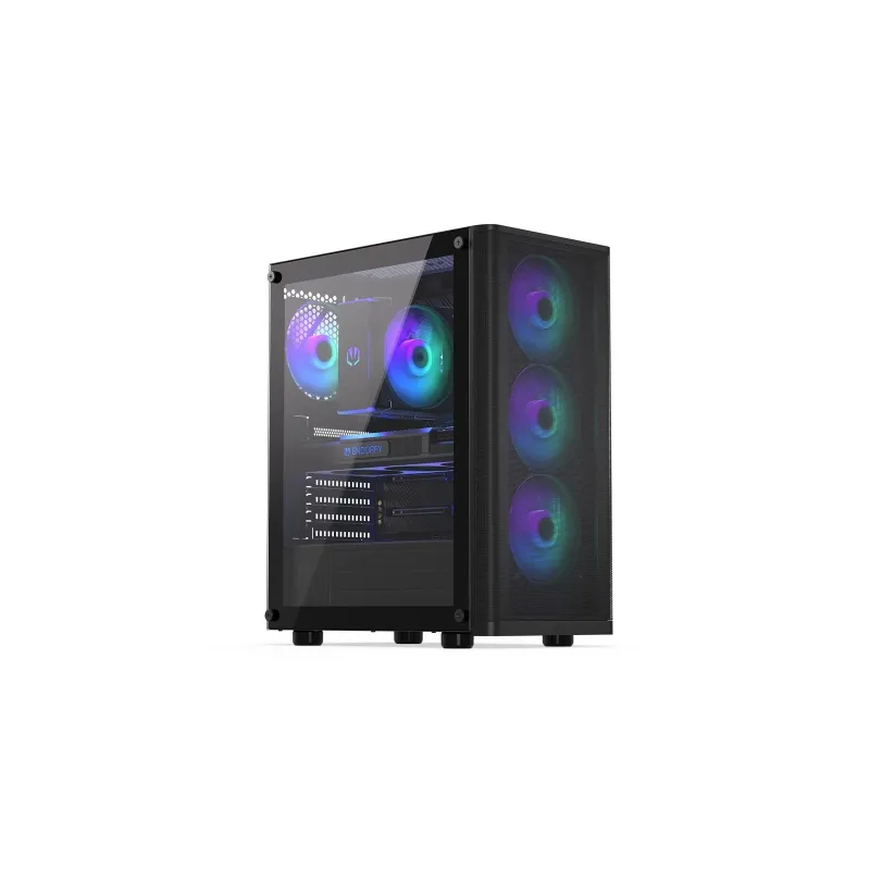 Case-ENDORFY-Ventum 200 ARGB-MidiTower-Case product features Transparent panel-Not included-ATX-MicroATX-MiniITX-Colour