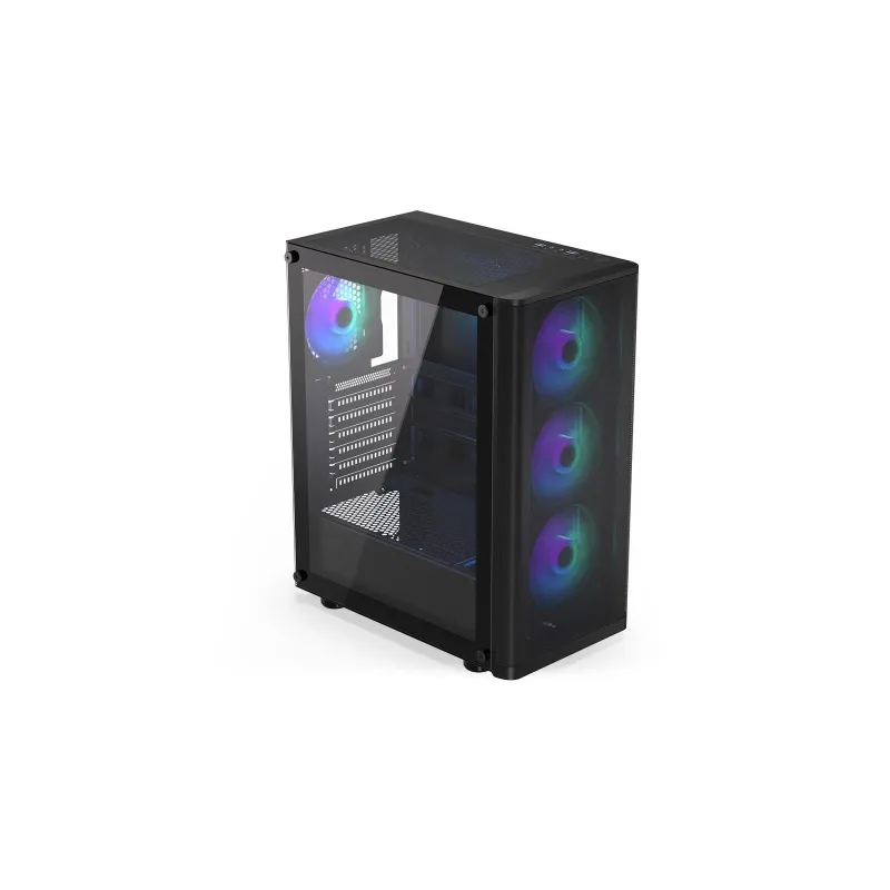 Case-ENDORFY-Ventum 200 ARGB-MidiTower-Case product features Transparent panel-Not included-ATX-MicroATX-MiniITX-Colour