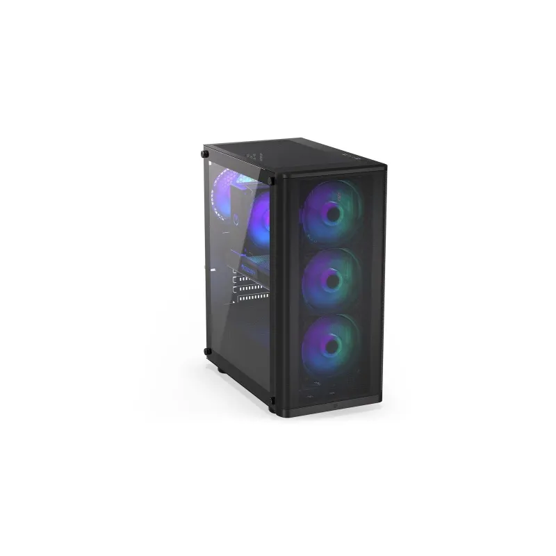 Case-ENDORFY-Ventum 200 ARGB-MidiTower-Case product features Transparent panel-Not included-ATX-MicroATX-MiniITX-Colour
