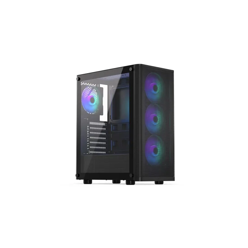 Case-ENDORFY-Ventum 200 ARGB-MidiTower-Case product features Transparent panel-Not included-ATX-MicroATX-MiniITX-Colour