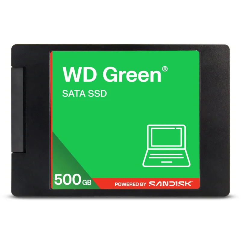 SSD-SANDISK-Green-POWERED BY SANDISK-500 GB-Serial ATA III-Read speed 545 MB-s-2.5-WDS500G5G0A
