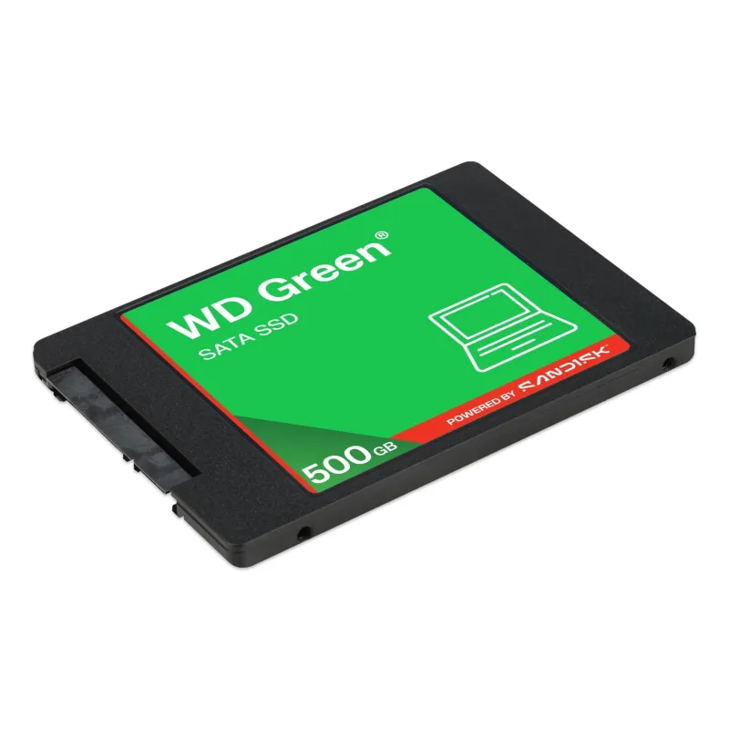 SSD-SANDISK-Green-POWERED BY SANDISK-500 GB-Serial ATA III-Read speed 545 MB-s-2.5-WDS500G5G0A