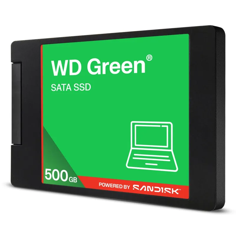 SSD-SANDISK-Green-POWERED BY SANDISK-500 GB-Serial ATA III-Read speed 545 MB-s-2.5-WDS500G5G0A