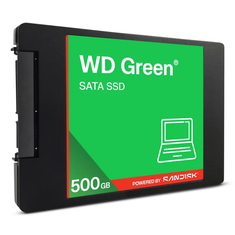 SSD-SANDISK-Green-POWERED BY SANDISK-500 GB-Serial ATA III-Read speed 545 MB-s-2.5-WDS500G5G0A